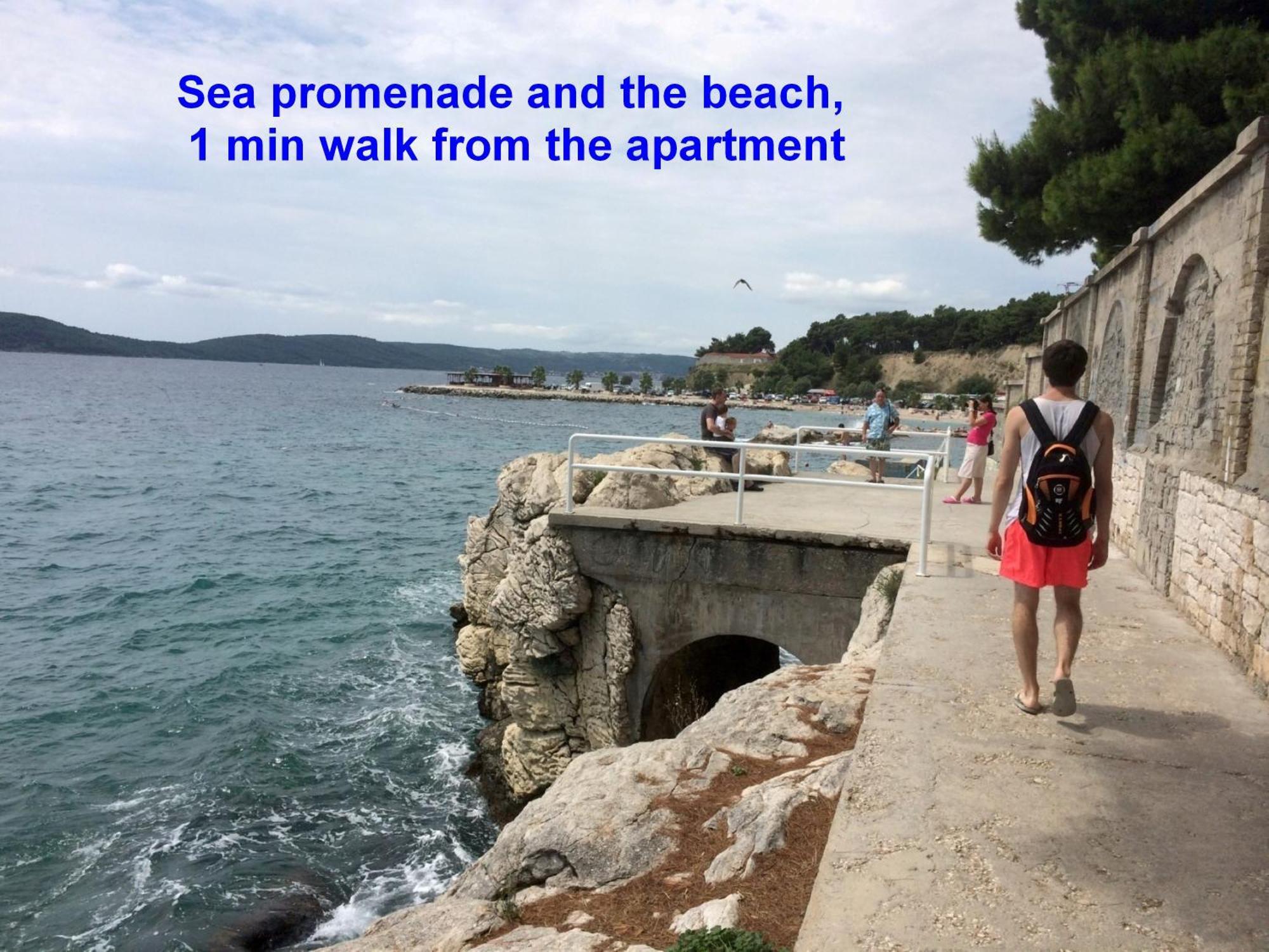 Beachfront Apartment Drazen, With Garden And Parking Split Exterior photo